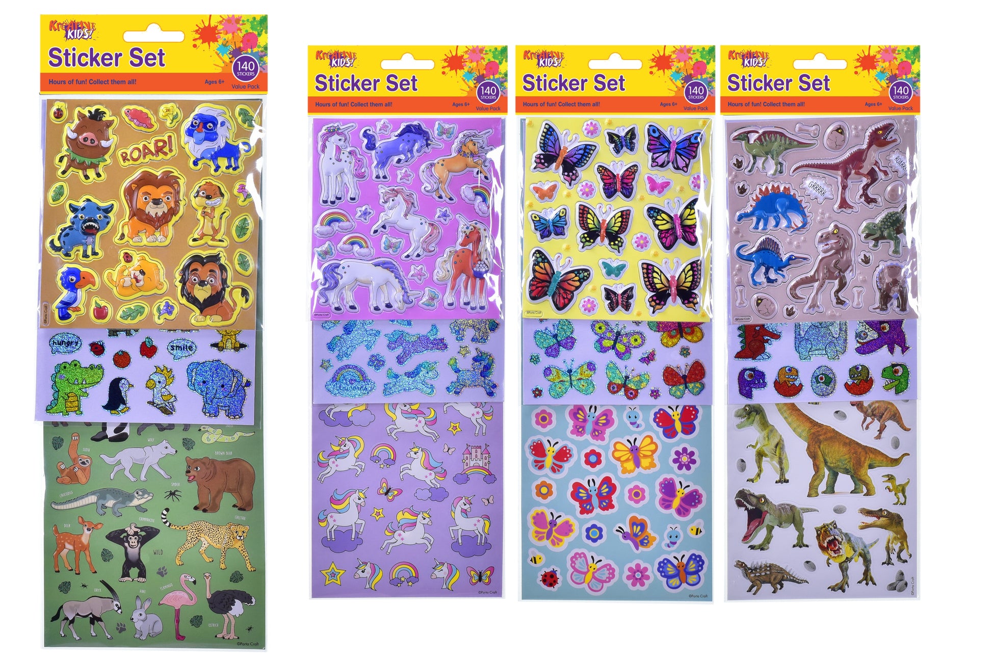 Sticker pack 140pcs image 0